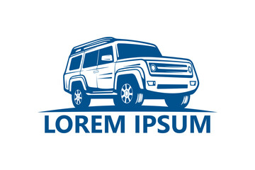 SUV car logo template design vector