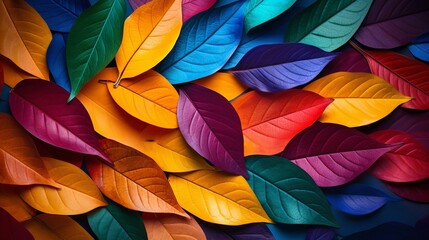 Colorful autumn leaves background, Generative AI