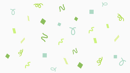 紙吹雪とリボンの背景　 
背景白色