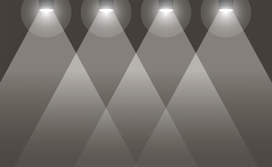 Two spotlights in flat style vector
