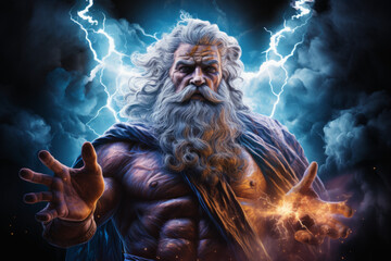 The almighty ancient Greek god Zeus - 629929856