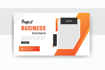 Perfect business solutions YouTube thumbnail design 