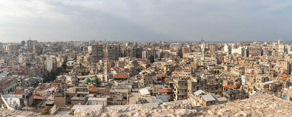 Panorama of Tripoli the second-largest city in Lebanon