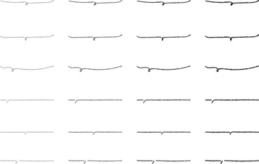 ベクターのかわいい手書きの下線ふきだしセット　黒　あしらい　シンプル　Black handwritten vector speech bubble set