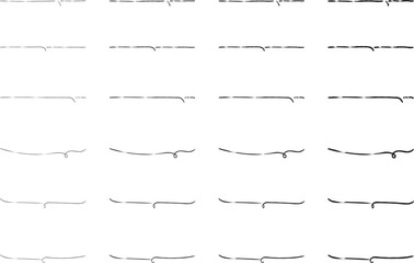 ベクターのかわいい手書きの下線ふきだしセット　黒　あしらい　シンプル　Black handwritten vector speech bubble set