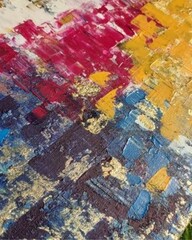 Colorful abstract textured  painting 