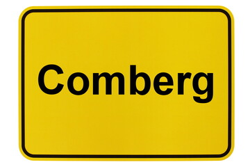 Illustration eines Ortsschildes der Gemeinde Comberg in Hessen