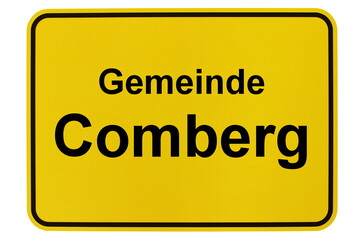 Illustration eines Ortsschildes der Gemeinde Comberg in Hessen