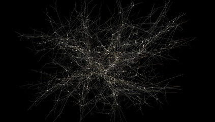 Intricate network of lines. AI generated