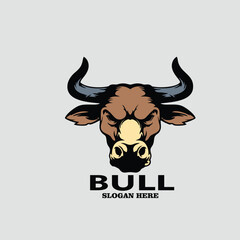 Design logo icon mascot character bull