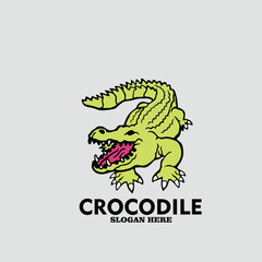 Design logo icon mascot character crocodile