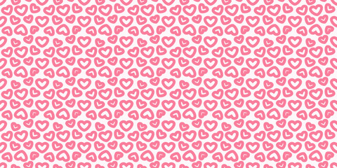 Pink heart seamless pattern background. Vector illustration 