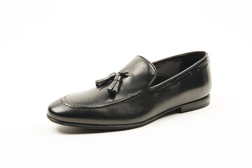 Classic, leather mens shoes on white isolated background