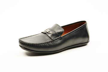 Classic, leather mens shoes on white isolated background
