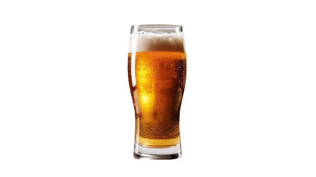 Transparent Refreshing Brew: Glass of Beer - Captivating Stock Image for Sale. Transparent background