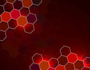 Abstract hexagon background, technology pattern. Vector illustration