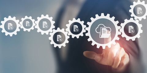 E document management, online documentation database, paperless office concept. Storage, trackicg...