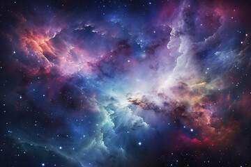 Fototapeta premium Generative AI a beautiful nebula in outer space