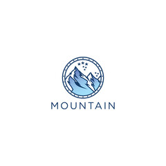 Mountain logo icon design template flat vector illustration
