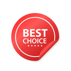Best choice sticker. Label. Vector design background. Vector illustration