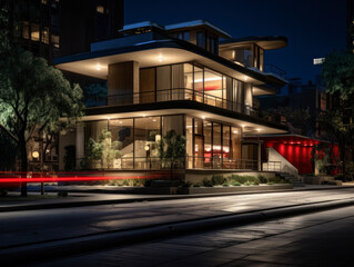 empty street with urban background.