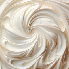 Close up of white whipped cream texture background. macro shot of whipped cream. 3d render.