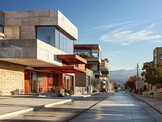 empty street with urban building