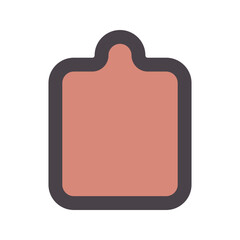 cutting board flat line icon