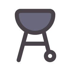 grill flat line icon