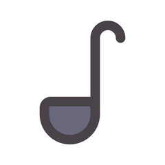 Obraz premium ladle flat line icon