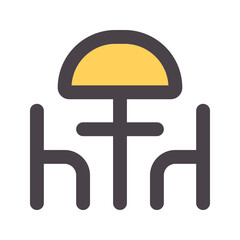outdoor seating flat line icon