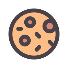 Fototapeta premium pizza flat line icon