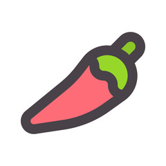 spicy flat line icon