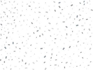 Holiday Rectangular Silver Confetti