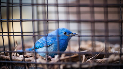 かごの中の青い鳥