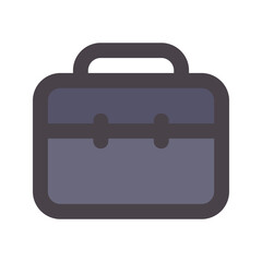 briefcase flat line icon