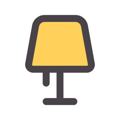 desk lamp flat line icon