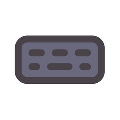 keyboard flat line icon