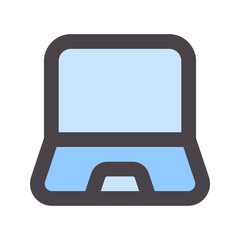 laptop flat line icon