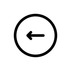 Simple Left icon. The icon can be used for websites, print templates, presentation templates, illustrations, etc