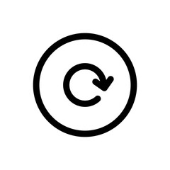 Simple Reload icon. The icon can be used for websites, print templates, presentation templates, illustrations, etc