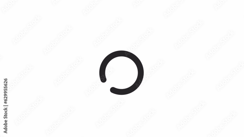Poster circular progress indicator bw loading animation. lilac buffer outline 2d cartoon element 4k video l