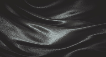 background with black leather waves