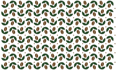 Coffee Beans Vector Pattern. Coffee Half Beans Pattern. coffee mug vector pattern design