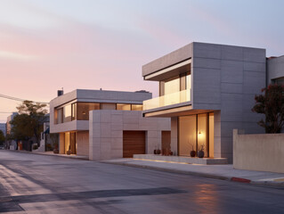 empty street with urban building.