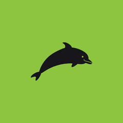 Dolphin Silhouettes Vector Isolated Icon. 