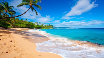 Discover the Beauty of Hawaii: Welcome to Summer Paradise with Beach, Sand, and Ocean Scenery: Generative AI