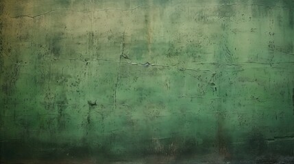 Green Fade Old Weathered Stucco Background with Retro Distressed Look for Antique Architecture Aged Abstract Design. Generative AI