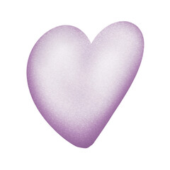 pink heart isolated on white