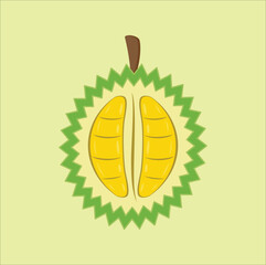 The Durian Vector Illustration captures the essence and uniqueness of the exotic tropical fruit.  Eps 10
